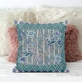 thumbnail image 2 of Amrita Sen Designs  18 x 18 in. Pond Peacock Broadcloth Indoor & Outdoor Zippered Pillow - Grey, Muted Blue & Light Blue, 2 of 5