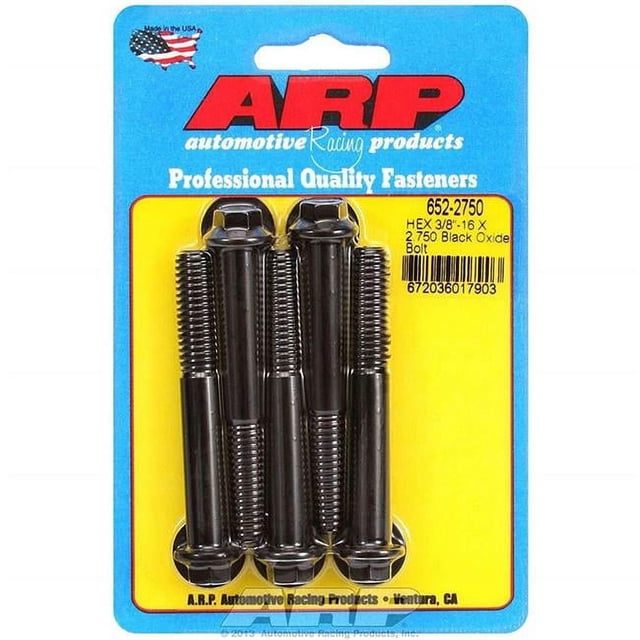 ARP 652-2750 0.37-16 x 2.75 in. 6 Point Bolt Kit - Set of 5