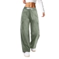thumbnail image 2 of DORKASM Cargo Pants for Women 28"/30" Lightweight Quick Dry Casual Travel Pants Work Hiking Outdoor Trousers with Pockets Green M, 2 of 6