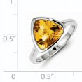 thumbnail image 2 of Sterling Silver Rhodium Citrine Ring (Size 7) Made In Thailand qr4465ci-7, 2 of 2