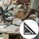 thumbnail image 4 of Herramienta de medición de regla triangular de 7 "para carpintería de aleación de aluminio profesional fácil de Negro Sharpla Regla triangular, 4 of 8