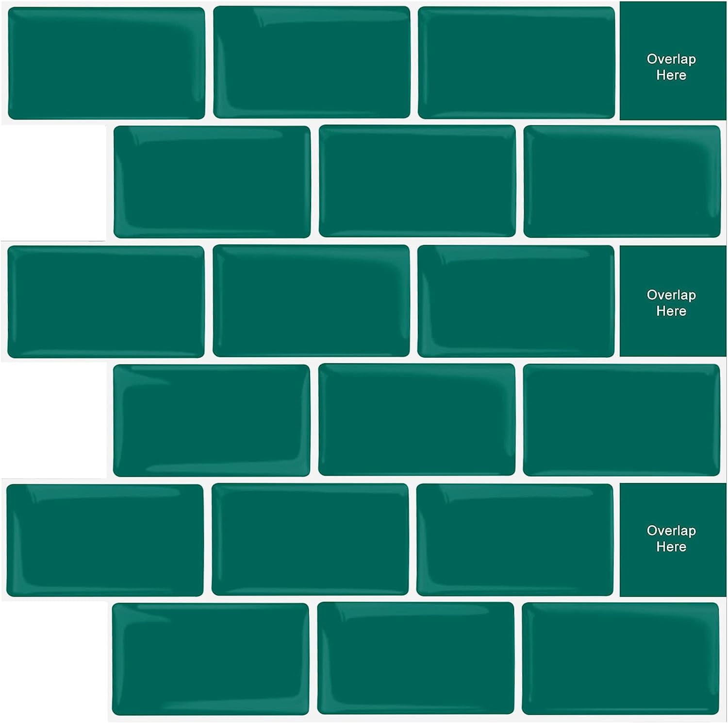 UMMH 10Sheets 3D Self Adhesive Wall Tiles Peel and Stick Wall Tiles