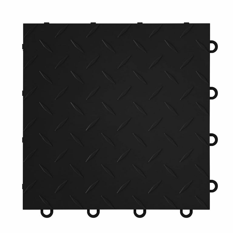 FlooringInc’s Nitro Garage Floor Tiles, Diamond Pattern, Interlocking, Black, 12 FlooringInc’s Nitro Garage Floor Tiles, Diamond Pattern, Interlocking, Black, 12