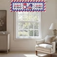 thumbnail image 2 of SIYTUAU Polyester Independence Day Valance Curtain With Gnome Pattern For Kitchen Window 137 X 45 Cm 53.9 X 17.7 Inch, 2 of 6