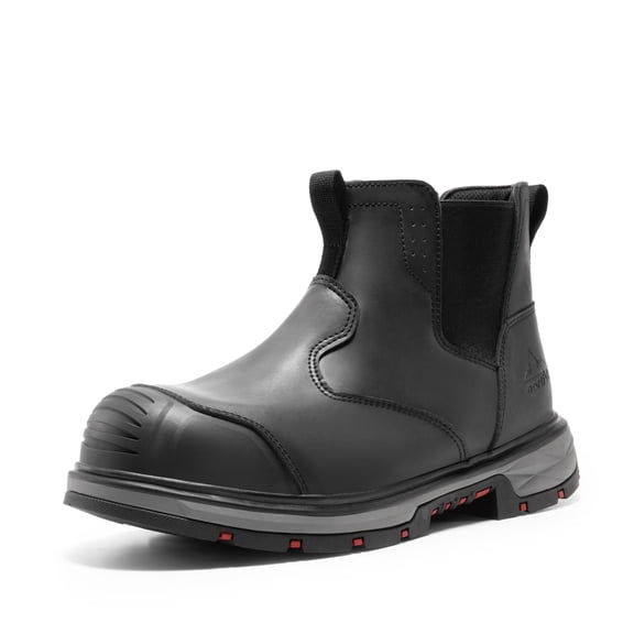 NORTIV 8 Slip-on Steel Toe Work Boots for Men Waterproof Safety Construction Boots