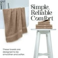 thumbnail image 4 of Utica 6-Piece Towel Set | 100% Cotton Soft & Absorbent Everyday Towels | Beige, 4 of 8