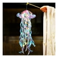 thumbnail image 2 of Sioweci Colorful Jellyfish Lamp with Long Lace Ribbon Portable Jellyfish Lantern with Handle LED Nigh Light Decoration for Bedroom Garden Porch Wedding Holiday Party Hanging Lamp Ocean Decor Purple, 2 of 13