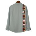thumbnail image 2 of Men's Long Sleeve Blouse Shirt Business Formal Long Sleeve Shirts Chinese Knot Button Down Beach Yoga Casual Summer Office Blouse Workwear Soft and Comfort Gray XXL, 2 of 6