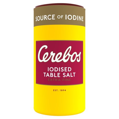 Cerebos Extra Fine Iodised Table Salt 400g, British Import (Pack of 2)