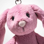 Steiff Hoppie Rabbit Keyring, bright pink 6