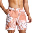 thumbnail image 4 of Jewelreauty Father's Day Men Hawaiian Beach Shorts Casual Striped Drawstring Loose Summer Shorts, 4 of 7
