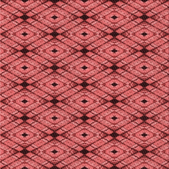 Ahgly Company Machine Washable Indoor Square Transitional Red Area Rugs, 4' Square