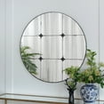 thumbnail image 5 of A&B Home Round Antique Glass Wall Mirror - 36" x 36" - Black, 5 of 9