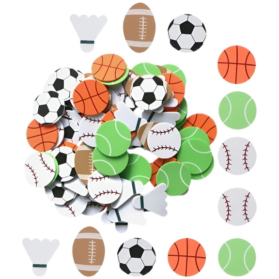 CCOCC 90Pcs Self Adhesive Ball Stickers Ball Theme Party Decorative Sports Ball Stickers for Scrapbooking Crafts (Mixed Style)