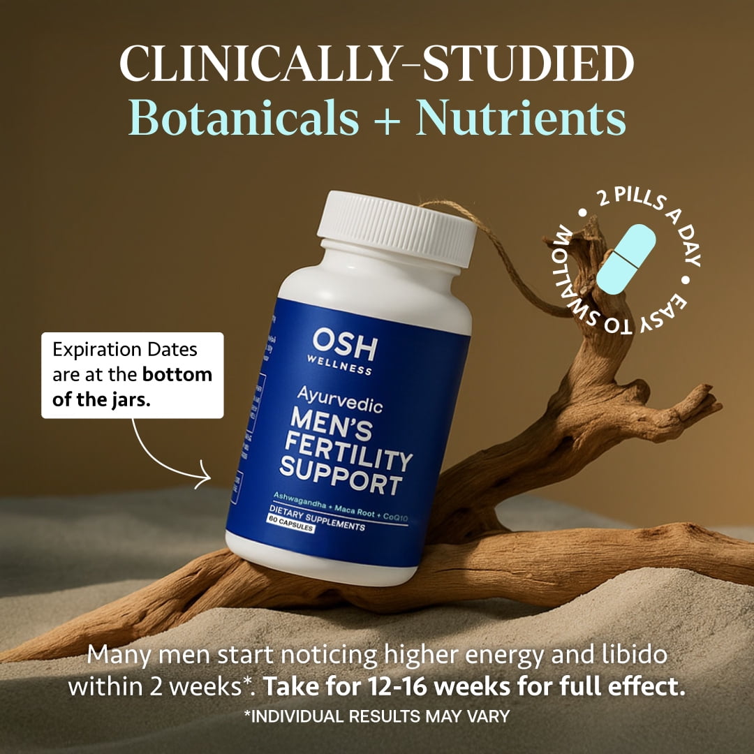 Ayurvedic Sperm Health Formula  Male Fertility Support for Count, Quality & Volume  with Maca, Ashwagandha, Zinc, Folate, and Prenatal Vitamins  60 Vegan Capsules  Made in USA