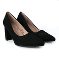 thumbnail image 3 of J. Adams Jolie Heels for Women - Closed Pointed Toe Mid Block Heel Classic Pumps, 3 of 7
