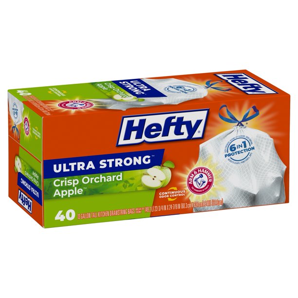 Hefty Ultra Strong Crisp Orchard Apple Scent Trash Bags