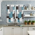 thumbnail image 4 of Blue Abstract Geometric Mid Century Curtain Home Decoration Living Room Short Curtains Window Treatments For Kitchen Bedroom, 4 of 6
