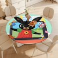 thumbnail image 4 of Bing-theme Fitted Round Tablecloths Elastic Edged Table Covers Waterproof Table Cloth for Kitchen Holiday Party Tables Decor 120cm, 4 of 6
