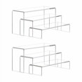 thumbnail image 1 of ihomecooker 6 Pc Clear Acrylic Display Risers Showcase for Shoe Risers Retail Stand Cupcake Stand Dessert Stand, 1 of 1