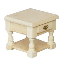 DEEPCRAFF Miniature Cabinet of Wood Nightstand for Mini Furniture Display 1Set
