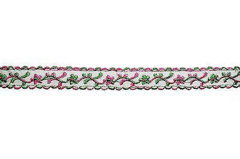 Lily 5/8" Yellow Orange Blue Embroidered Cotton Lace Trim Scalloped Edge By Yard