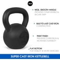 thumbnail image 4 of Yes4All 45lb Cast Iron Kettlebell, Black, Single, 4 of 8