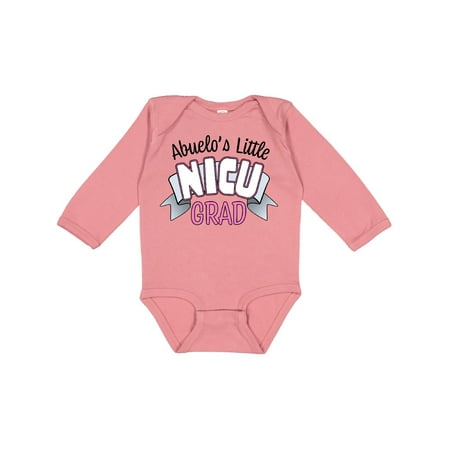 

Inktastic Abuelo s Little Nicu Grad in Pink with Banner Gift Baby Boy or Baby Girl Long Sleeve Bodysuit
