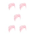 thumbnail image 3 of Turbante africano Sonducket preatado atractivo transpirable para mujeres Rosado 5Conjunto, 3 of 6