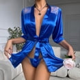 thumbnail image 4 of Womens Fashion Sexy Pajama Set For Women Pants Lingerie Deep V Teddy Babydoll Sexy Lace Bodysuit, 4 of 7