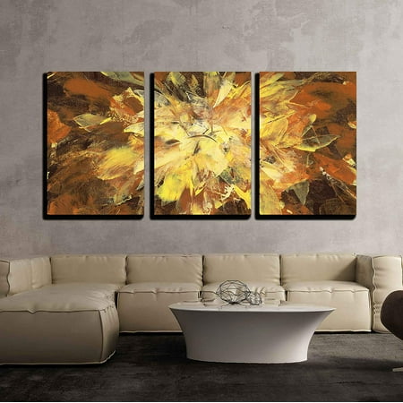 wall26 - 3 Piece Canvas Wall Art - Abstract Backround Handmade Oil Painting on Canvas - Modern Home Decor Stretched and Framed Ready to Hang - 16