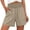 Beige, variante sur BLVB Shorts d'Été Décontractés pour Femmes avec Poches, Taille Haute Froncée, Jambe Grand, Coupe Ample, Plage, Vacances, Shorts Tendance