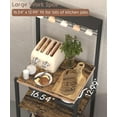 thumbnail image 3 of 4 Tier Coffee Bar Station, Corner Bakers Rack with 5 Hooks & Wire Basket, Coffee Maker Stand for Small Space, Kitchen Storage Shelf for Entryway, Living Room, Café, Black, 16.5"x13"x47.8", 3 of 14
