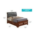 thumbnail image 2 of Glory Furniture LaVita Full Storage Bed w/Faux Leather Headboard in Oak, 2 of 2