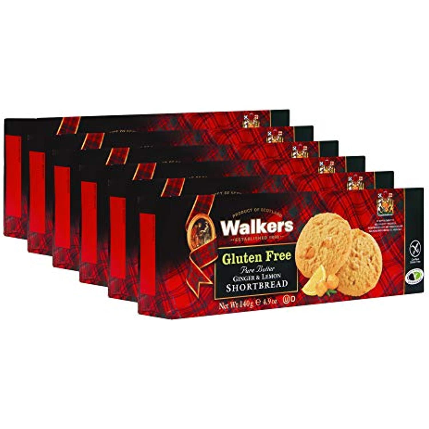 Walkers Shortbread Gluten Free Ginger & Lemon Shortbread 29.4 Oz (Pack