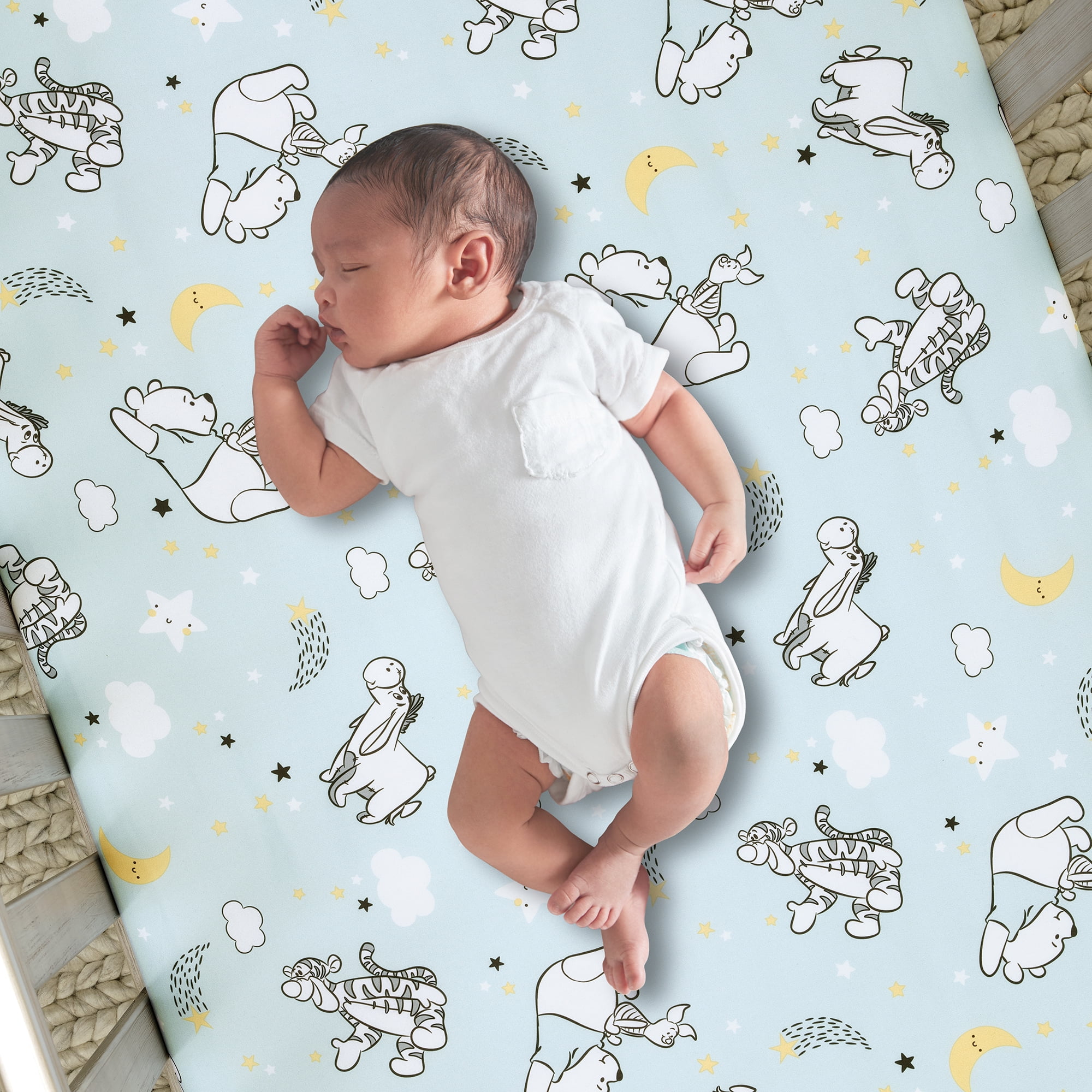 Bedtime Originals Starlight Pooh 3-Piece Crib Bedding Set - Blue, Animals