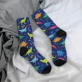 thumbnail image 5 of Pofeuu Dinosaurs Print Crew Socks, Adult Running Hiking Socks for Youth and Adult, 5 of 6