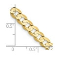 thumbnail image 3 of 14K Yellow Gold 5.25mm Open Concave Curb Chain, 3 of 6