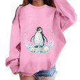 thumbnail image 2 of Likimi Toddler Girls Sweatshirts Animal Print Crew Neck Sweatshirt For Girls Long Sleeve Loose Fit Casual Pullover Size 3-4 Years, 2 of 4