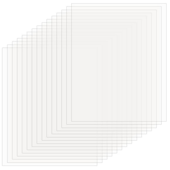 15Pcs Clear Plastic Sheet 7.9x9.8 Inch Acrylic Panel 0.5mm Thick Clear PET Flexible Board Protective Film Picture Frame Glass Replacement Acrylic Sheets for DIY Craft Projects Picture Frames