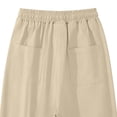 thumbnail image 5 of CONZONE Boys Baggy Cotton Linen Pants Straight Leg Jogger Pants For Child Elastic Waist Solid Color Athletic Trousers With Pockets, 5 of 5