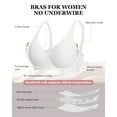 thumbnail image 3 of Womens Wireless Bras Deep V Comfortable Supportive Bra No Underwire Push Up Bralettes Seamless T-shirt Bra, 3 of 6
