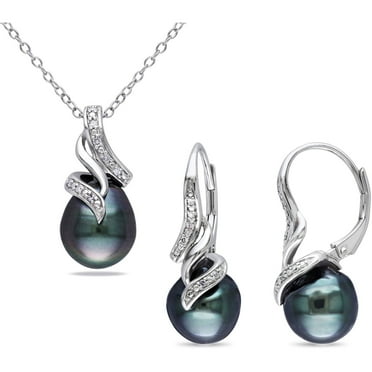 Everly Women's Pearl and Diamond Sterling Silver Earrings