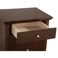 thumbnail image 6 of Home Square 3 Drawer Wood Nightstand Set in Cappuccino (Set of 2), 6 of 8