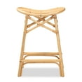 thumbnail image 5 of Baxton Studio Elgon Modern Bohemian Natural Brown Rattan Counter Stool, 5 of 11