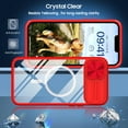 thumbnail image 3 of Clear Case Compatible with iPhone 14 Plus MagSafe with Sliding Camera Cover Protector, [Strong Magnets][Anti Yellow] Transparent Acrylic Back Soft TPU Frame iPhone 14 Plus 6.7" (Red), 3 of 13