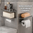 thumbnail image 4 of Porta Rollos Papel de Baño, Portarrollos Papel Higiénico con Soporte de Teléfono de Acero Inoxidable Sus 304 Resistente a La Corrosión Fácil de Instalar sin Taladro Accesorios de Baño, Hotel, Cocina, 4 of 4