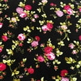 thumbnail image 3 of Cotton Tablecloth Floral Print Vintage Floral Large Roses Black, 3 of 4