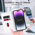 thumbnail image 5 of Funda antirrobo con cierre magnético para iPhone 14 Pro, compatible con carga magnética, piel sintética y TPU, diseño tipo billetera, ranuras para tarjetas, 5 of 5