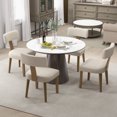 thumbnail image 4 of Costway Set of 4 Armless Dining Chairs with Curved Backrests & Padded Seat Cushions Beige, 4 of 8